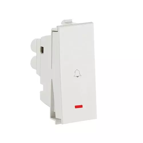 Golek Accura Bell Push Switch With Indicator Flat 12 Amp 1 Modular, 5555 (Pack of 20)