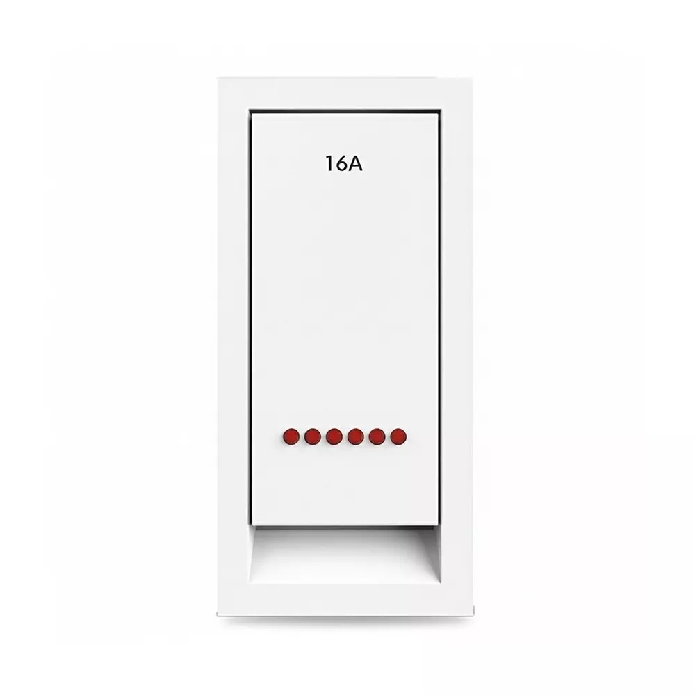 K9 Benz Switch With Indicator 1 Way 1 Module 20 Amp White, 9611 (Pack of 20)