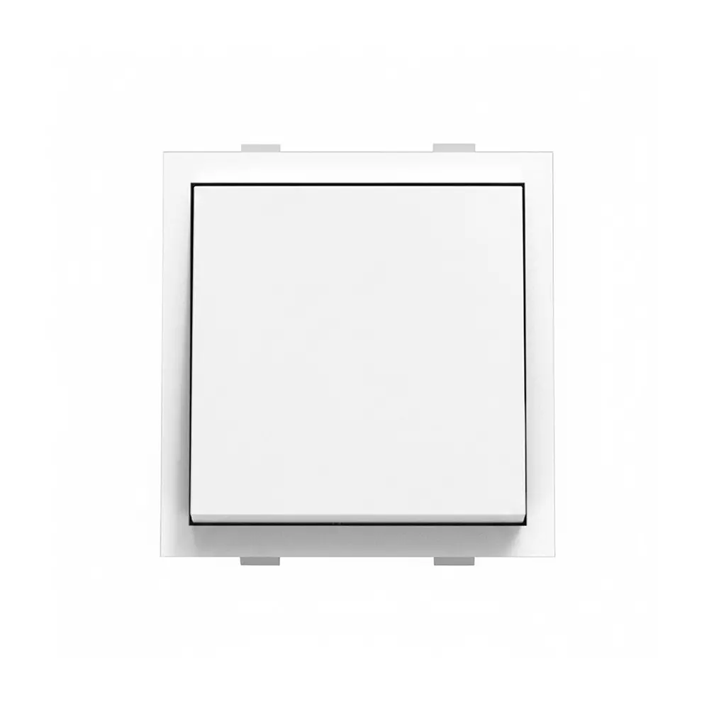 K9 Euro Switch 1 Way 2 Module 6 Amp White, 9008 (Pack of 10)