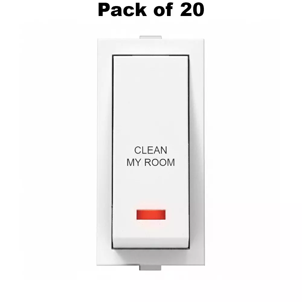 K9 Switch With Indicator 1 Module White, 9056 (Pack of 20)