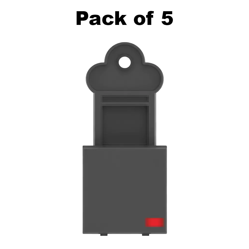 K9 Switch With Key Tag Double Pole 2 Module 32 Amp Grey, 9057 (Pack of 5)