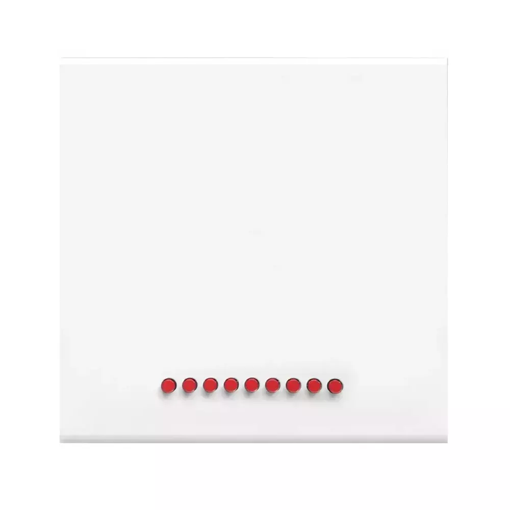 K9 Evoq Tango Switch With Indicator Double Pole 32 Amp 2 Module White, 9216 (Pack of 10)