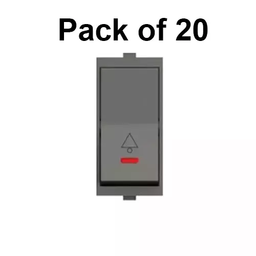 cona-rise-bell-push-switch-with-indicator-olive-pro-grey-6-amp-mr-105-pack-of-20-pcs