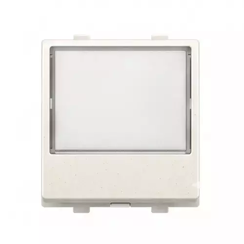 Goldmedal Nixon Diffuser Bell Push Switch with Luminous Name Plate 50–60 Hz Absolute White 240 V 10 A Current 2 Module, 102415