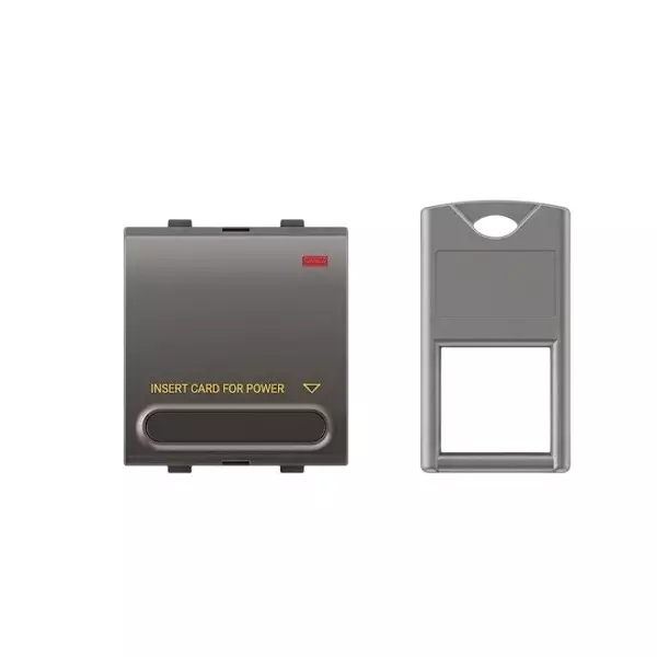 Goldmedal Nixon Main Switch With Key Kit 240 V Titanium Grey 32 A Current 2 Module Plastic for Commecial and Industrial Use, 102563