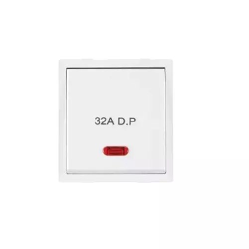 Anchor Roma Classic Power & Motor Starter Switch With Neon White Double Pole 32 Amp, 21984 (Pack of 10)