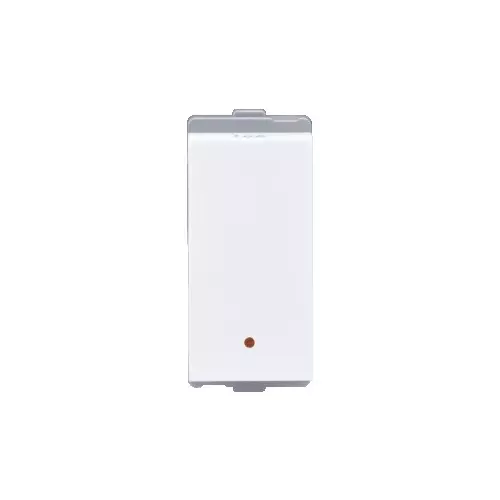L&T [ Lauritz Knudsen ] Entice Switch with Indicator White Color 1 Module 1 Way 10 Amp Current, CB91301SW10