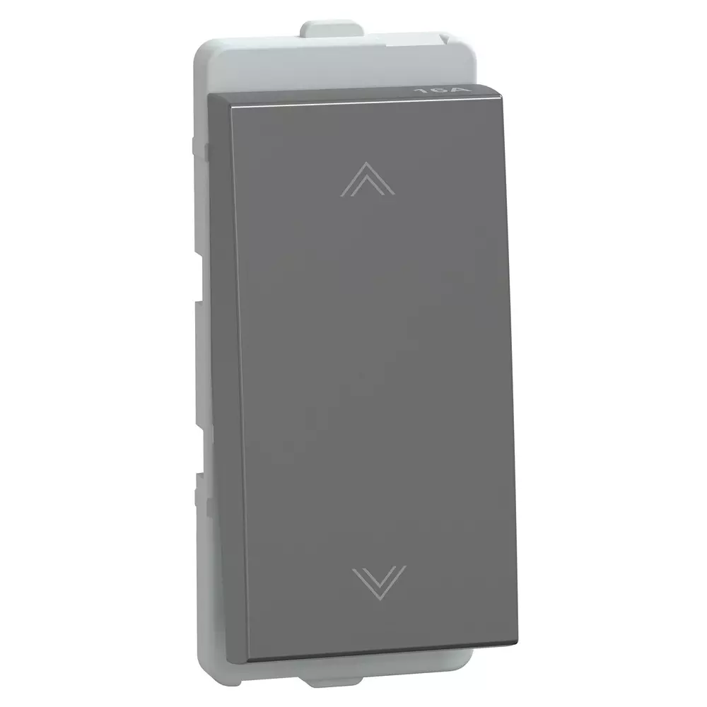 Schneider Electric Livia Series 2 Way Switch 16 A Current 1 Module 240 V AC Operational Voltage & Pristine Grey Color, P1102_PG_NP