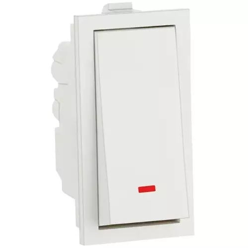 Golek Accura Switch With Indicator Rocker 1 Way 1 Modular, 5004 (Pack of 20)