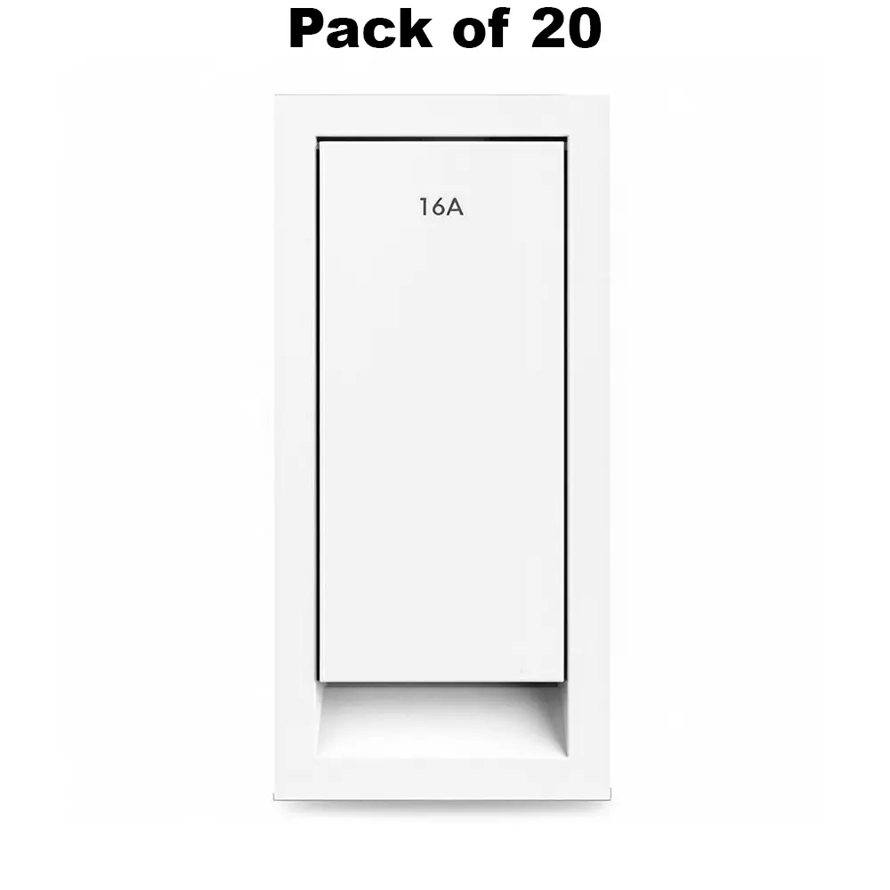 K9 Benz Switch 1 Way 1 Module 20 Amp White, 9609 (Pack of 20)