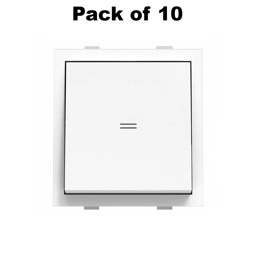 K9 Deluxe Switch 2 Way 2 Module 6 Amp White, 9009D (Pack of 10)