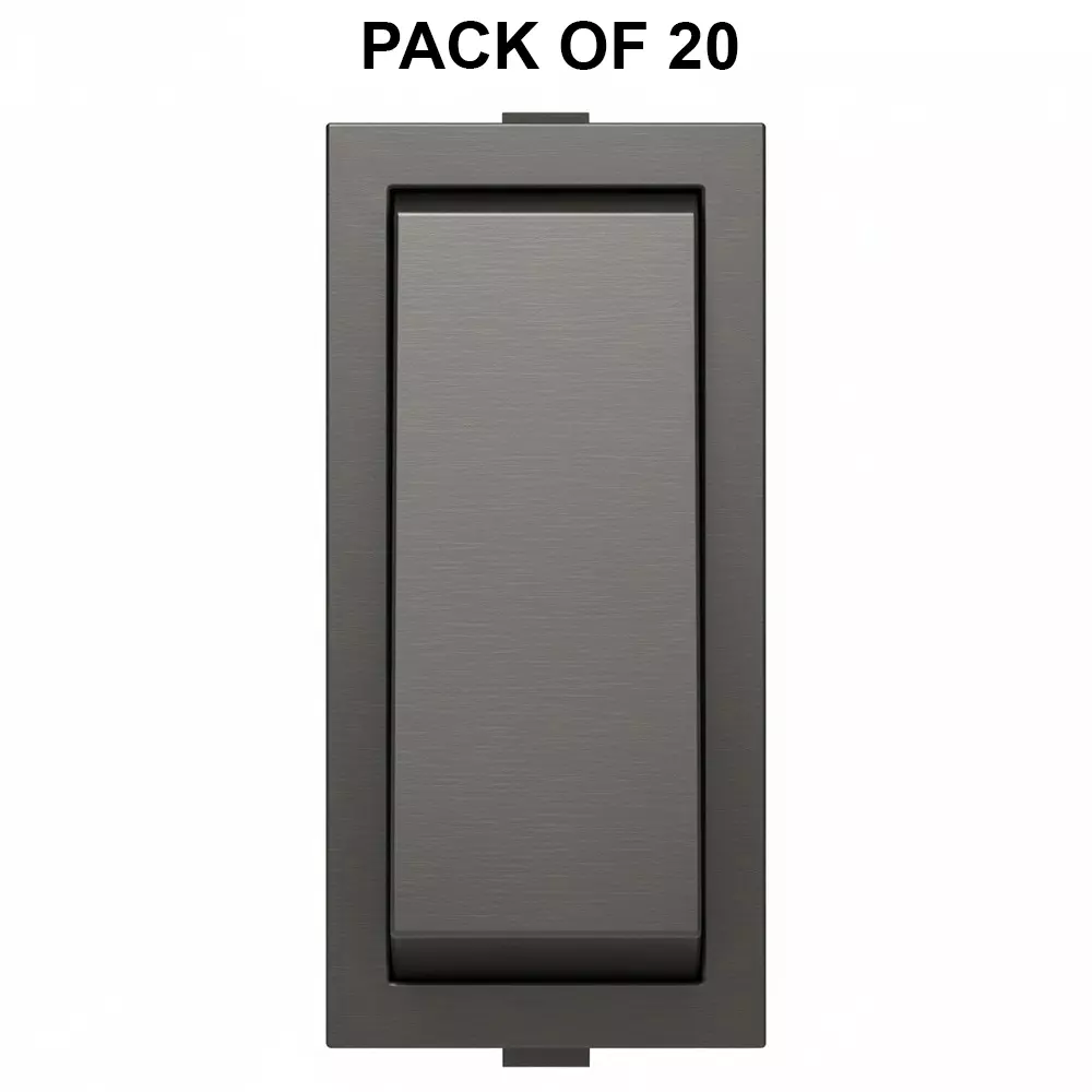 K9 Rocker Switch 1 Way 1 Module 6 Amp Grey, 9111 (Pack of 20)