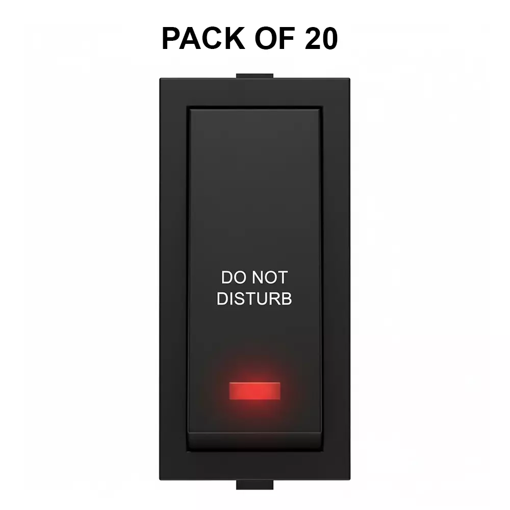 K9 Switch With Indicator 1 Module Black, 9055 (Pack of 20)