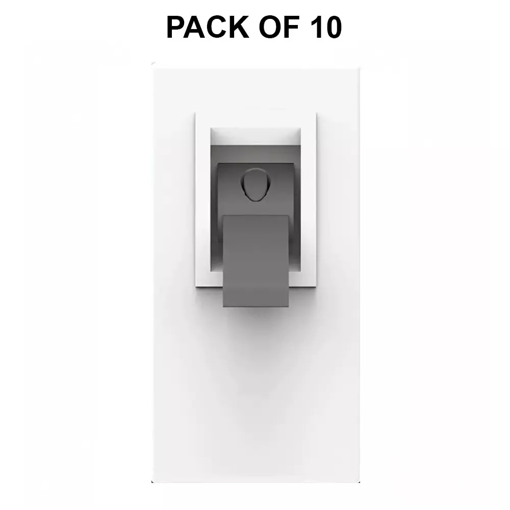 K9 Evoq Trip Switches Single Pole 10 Amp 1 Module White, 9262 (Pack of 10)