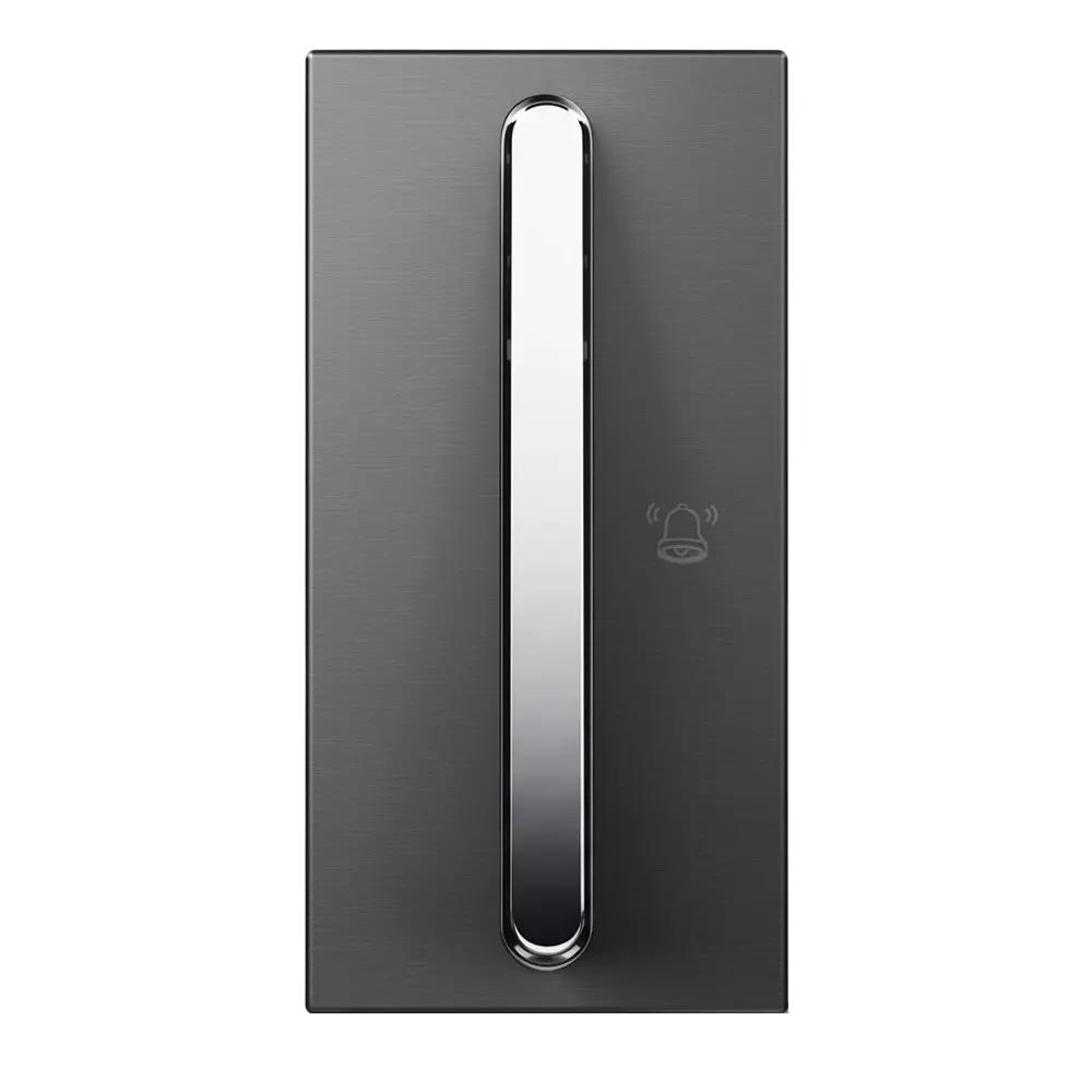 K9 Evoq Slim Bell Push Switch 6 Amp 1 Module Grey, 9424 (Pack of 20)