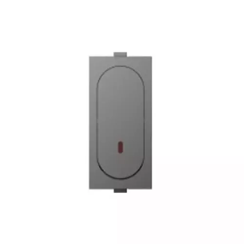 Cona Oval Switch with Indicator Olive Grey 6 Amp 1 Way, MO-104 (Pack of 20 Pcs)