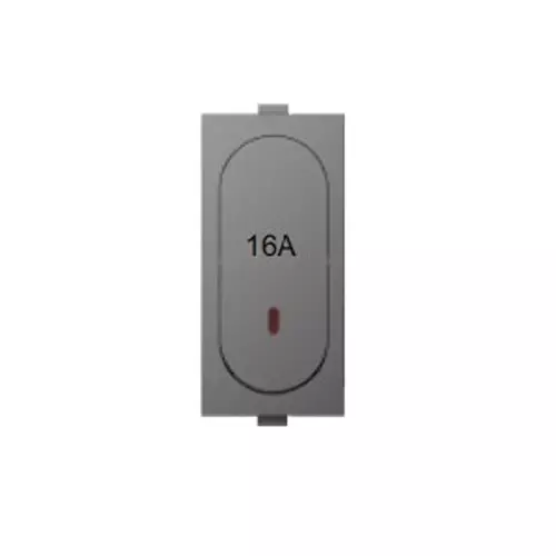 Cona Oval Switch with Indicator Olive Grey 16 Amp 1 Way, MO-108 (Pack of 20 Pcs)