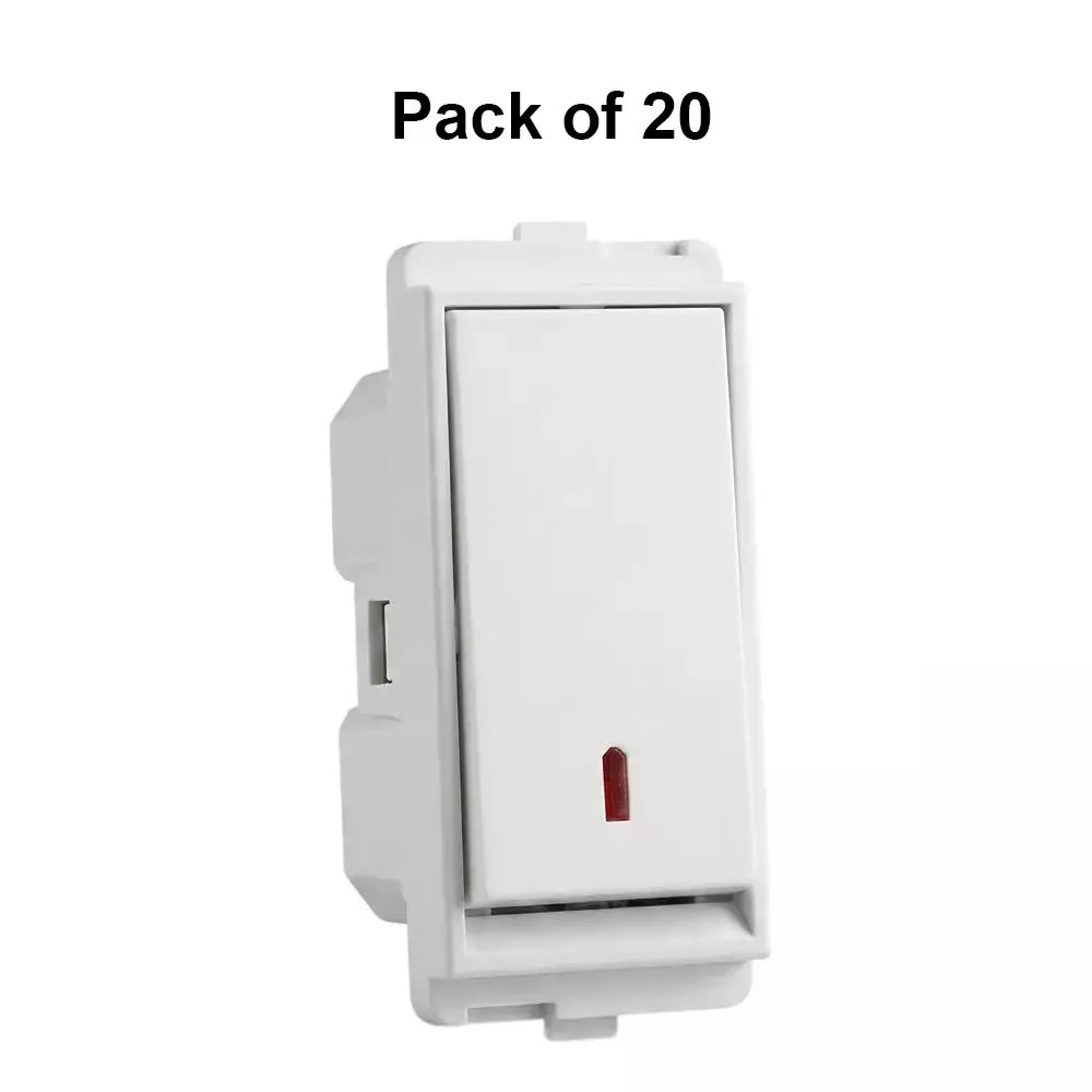 cona-plane-switch-with-indicator-oura-series-white-6-amp-1-way-pack-of-20-pcs