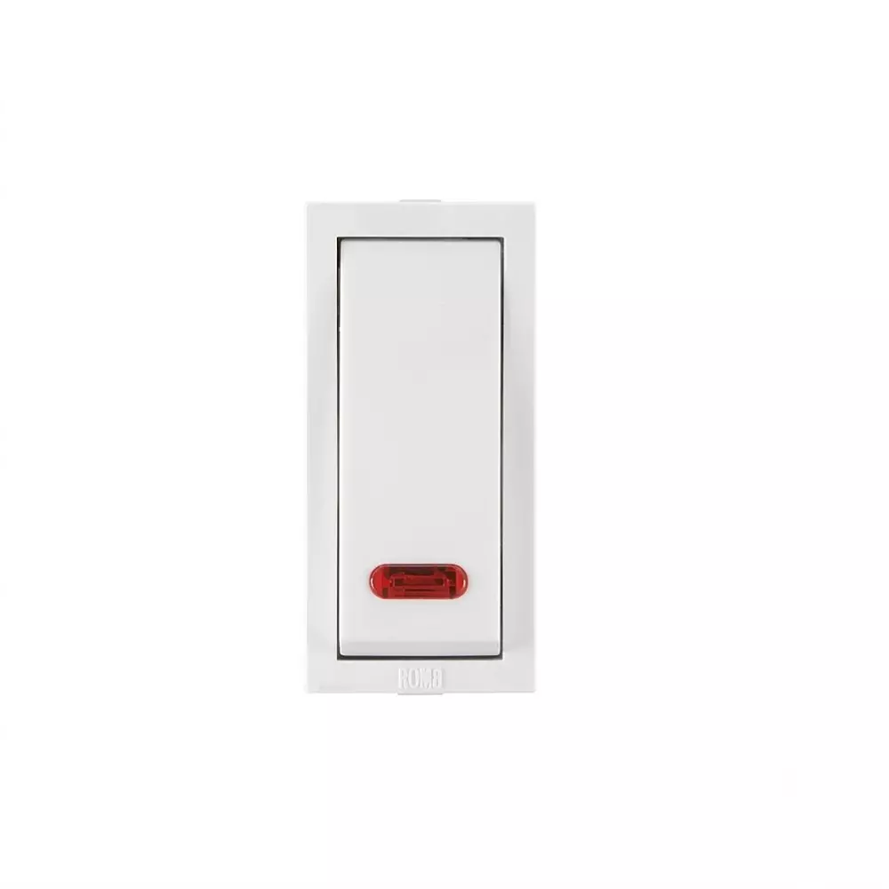 Anchor Roma Classic 1 Way Switch With Neon White 20 Amp 250 W SBL Load, 21077 (Pack of 20)