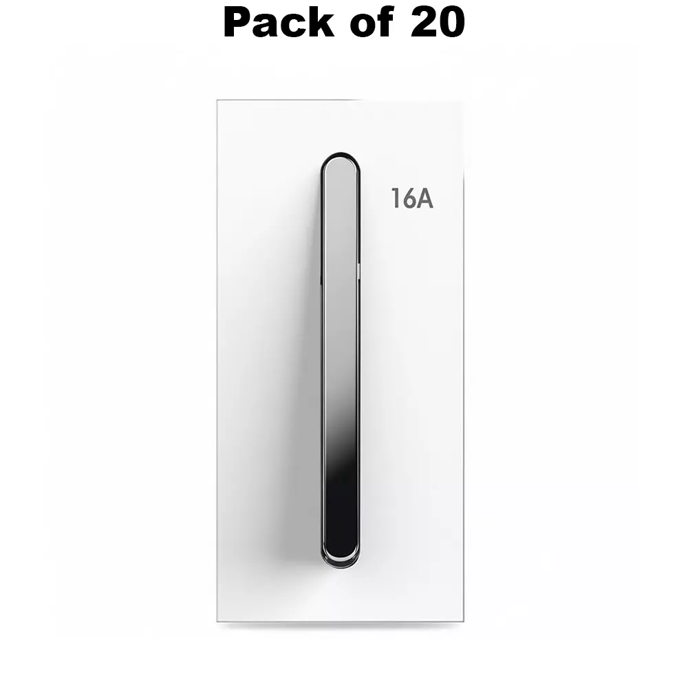 K9 Sleek Switch 1 Way 1 Module 20 Amp White, 9625 (Pack of 20)