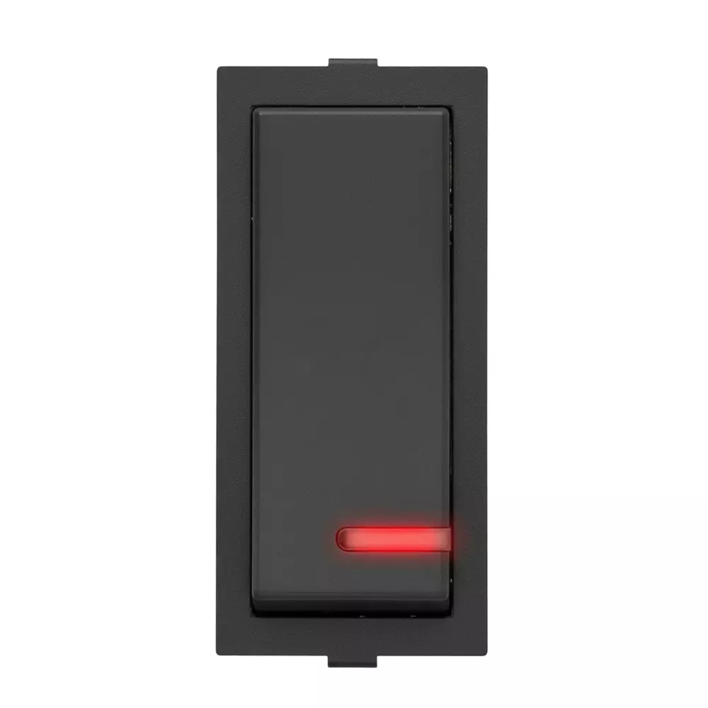 K9 Switch With Indicator 1 Module Black, 9056 (Pack of 20)