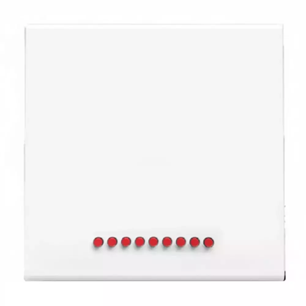 K9 Evoq Tango Switch With Indicator 1 Way 20 Amp 2 Module White, 9214 (Pack of 10)