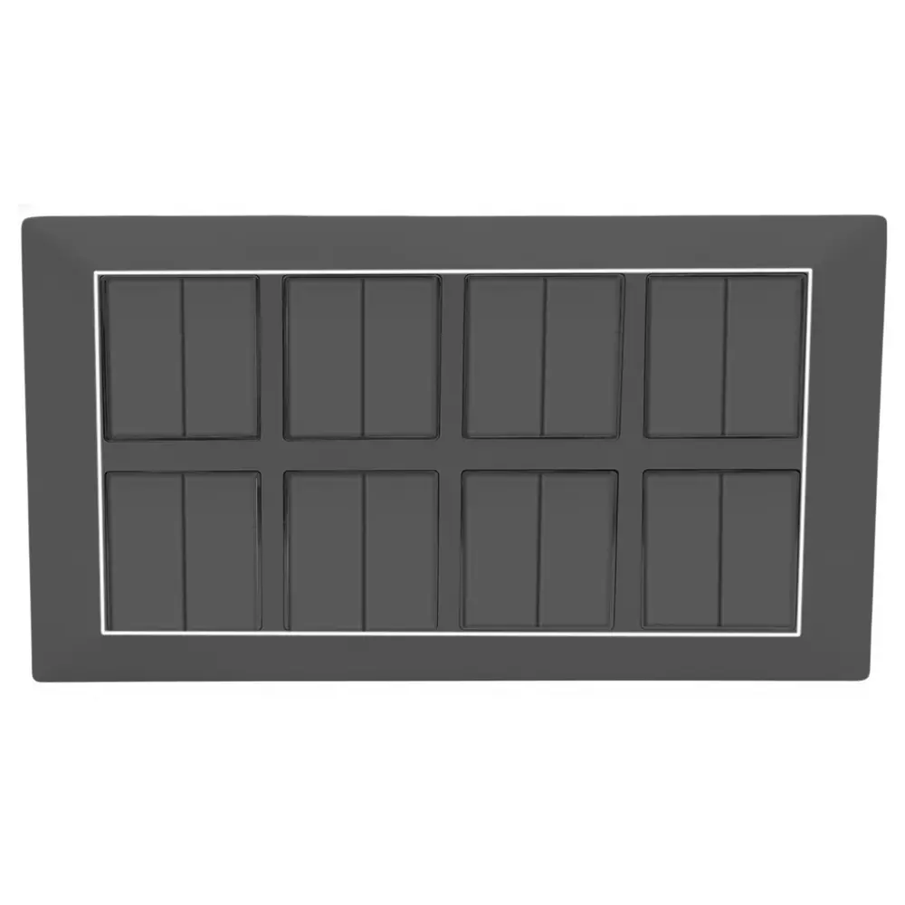 HOSPER PremiumGrey Series Flat Switch 16 Module 10x6 inch, RSCP10