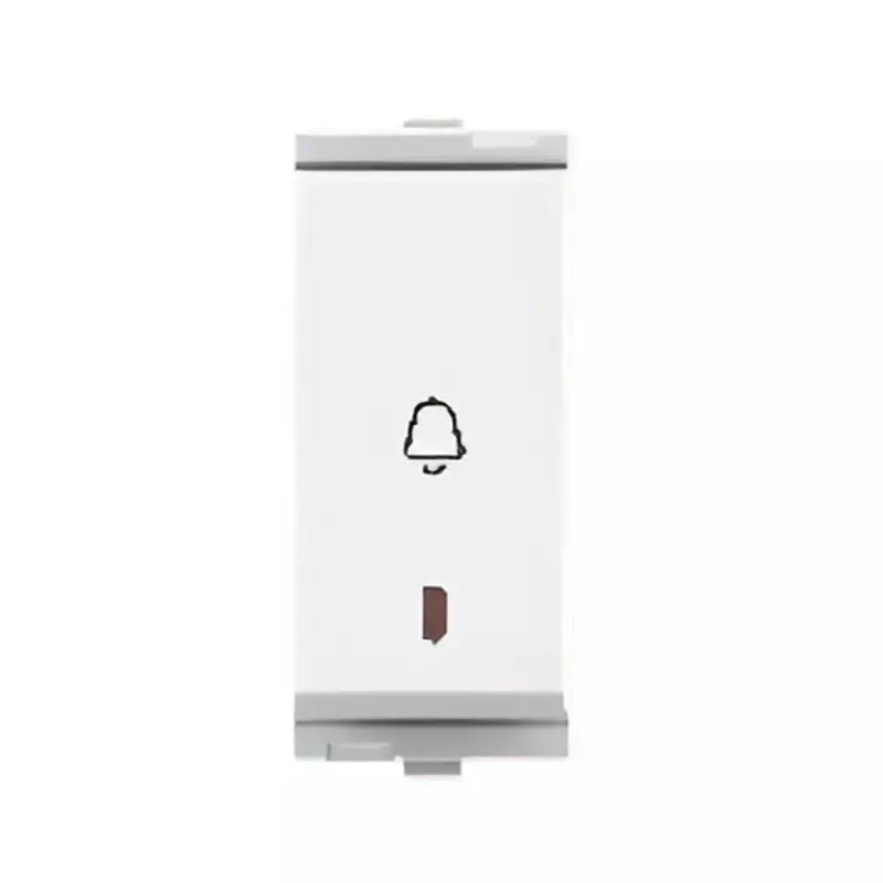 Cona Swing Bell Push Switch with Indicator Oura Series White 6 Amp,, OR-105 (Pack of 20 Pcs)