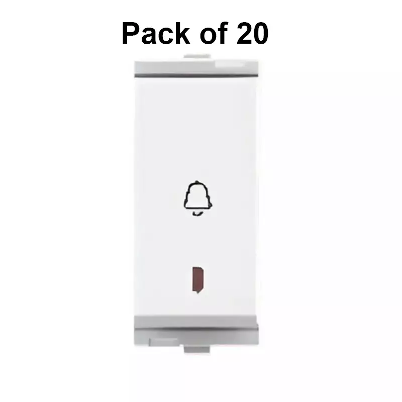 cona-swing-bell-push-switch-with-indicator-oura-series-white-6-amp-pack-of-20-pcs