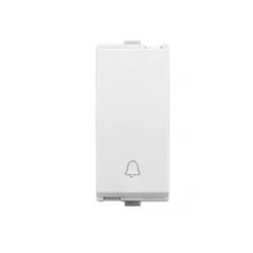 Goldmedal Curve Bell Push Switch White Jazz 10 A Current 1 Module for Commecial and Industrial Use, 101004