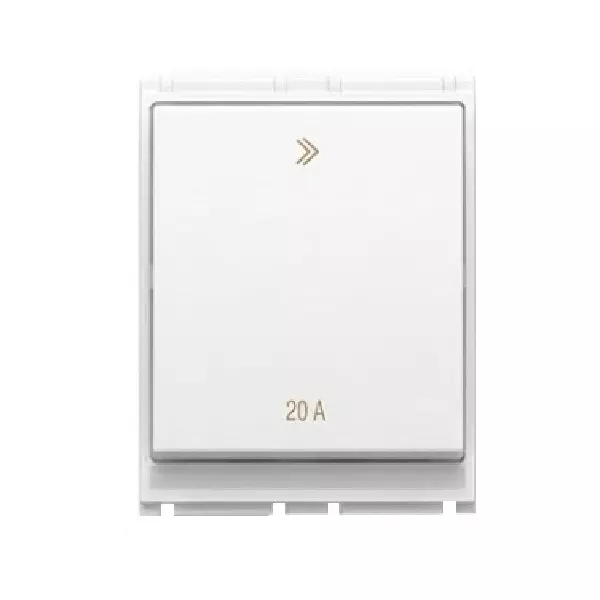 Goldmedal Air Aero Switch 240 V Absolute White 20 A Current 2 Module for Commecial and Industrial Use, 182025