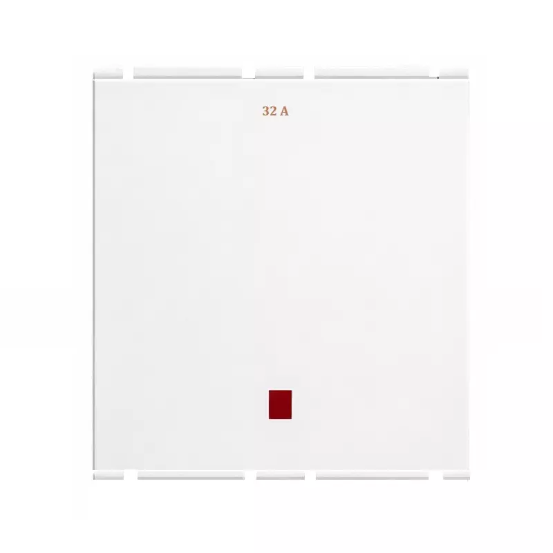 Goldmedal Air Aero DP Switch with LED Indicator Double Pole 240 V Absolute White 32 A Current 2 Module for Commecial and Industrial Use, 182531