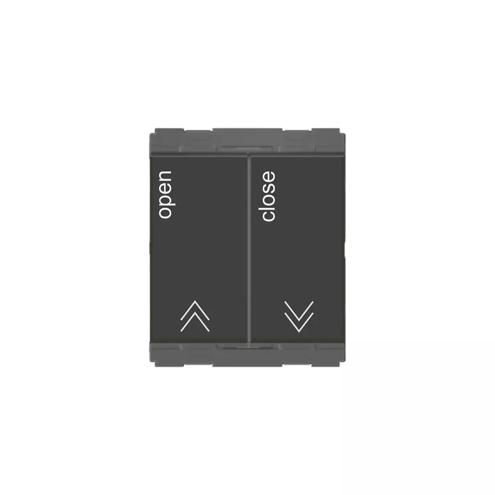 Norisys CUBE Series Curtain Control Switch Charcoal Black 2 Module 6 Amp, C5460 .17