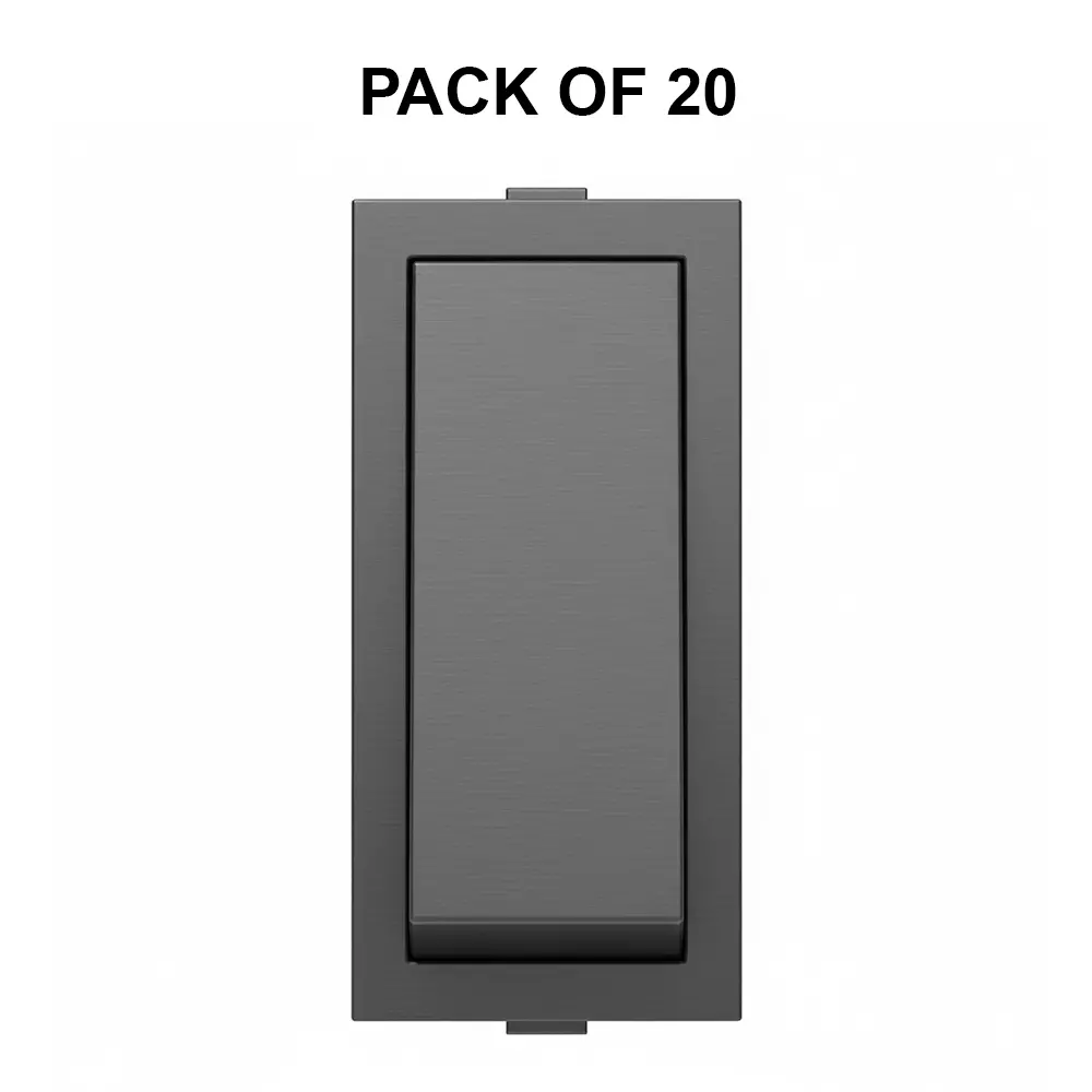 K9 Rocker Switch 1 Way 1 Module 20 Amp Grey, 9115 (Pack of 20)