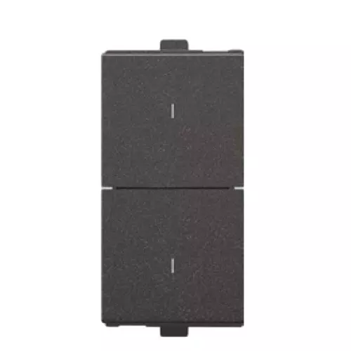 Anchor Penta Modular 2 Way Thin Slim Flat Switch 1 Module 6 Amp Black, 65142B (Pack of 20)