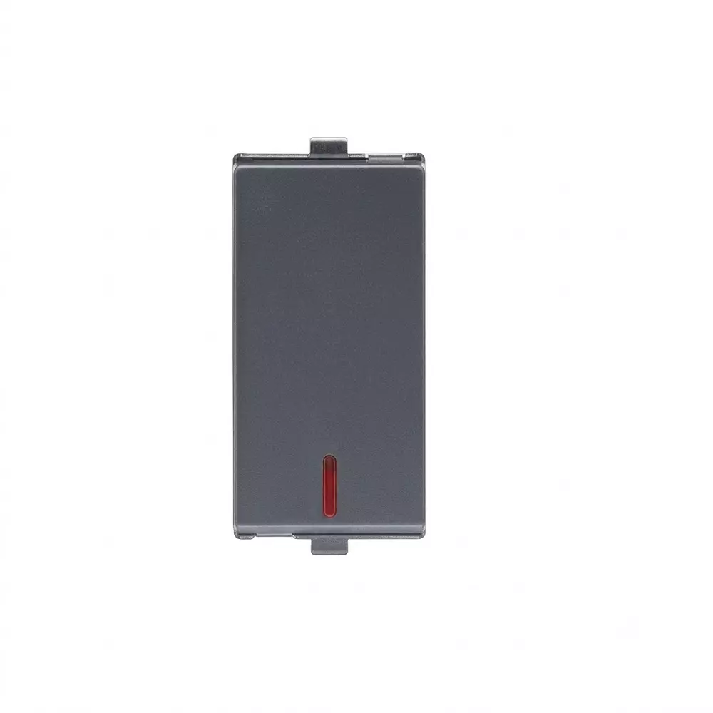 Anchor Penta 1 Way Switch With Neon Black 1 Module 16 Amp 200 W SBL Load, 65077B (Pack of 10)