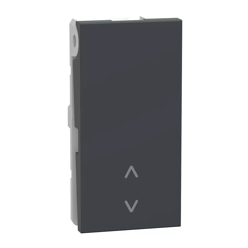 Schneider Electric Unica Pure+ Series Switch Volcanic Grey 1 Module 240 V AC Operational Voltage and 6 A Rated Current, UN6FSW2W1M_GY