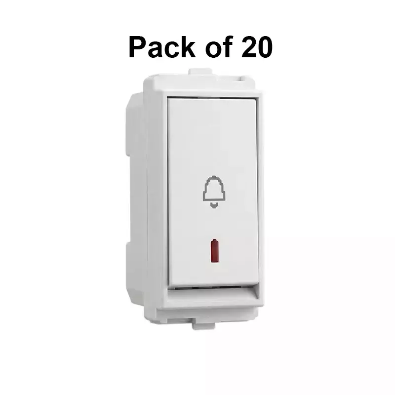 cona-plane-bell-push-switch-with-indicator-oura-series-white-6-amp-pack-of-20-pcs