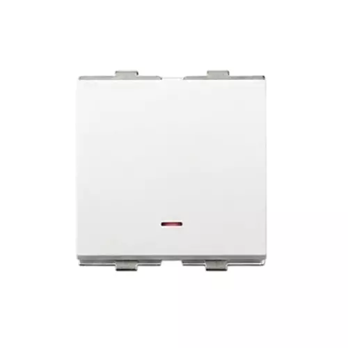 Goldmedal Curve Switch with LED Indicator White Jazz 20 A Current 2 Module for Commecial and Industrial Use, 102026