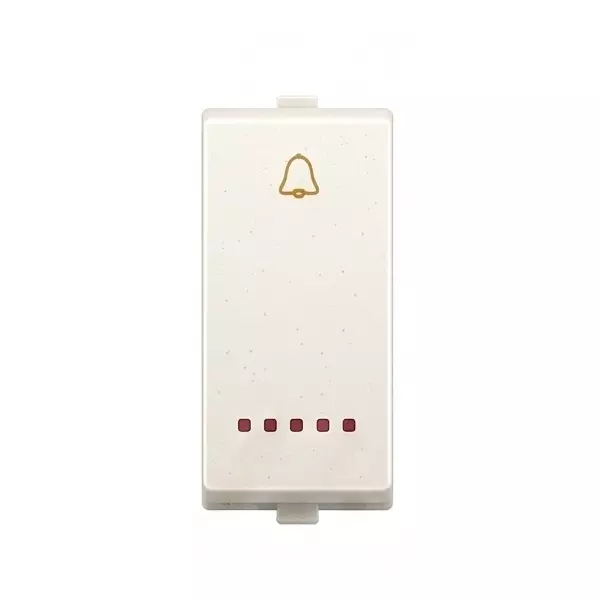 Goldmedal Nixon Bell Push Switch with LED Indicator 50–60 Hz Absolute White 240 V 10 A Current 1 Module, 101405