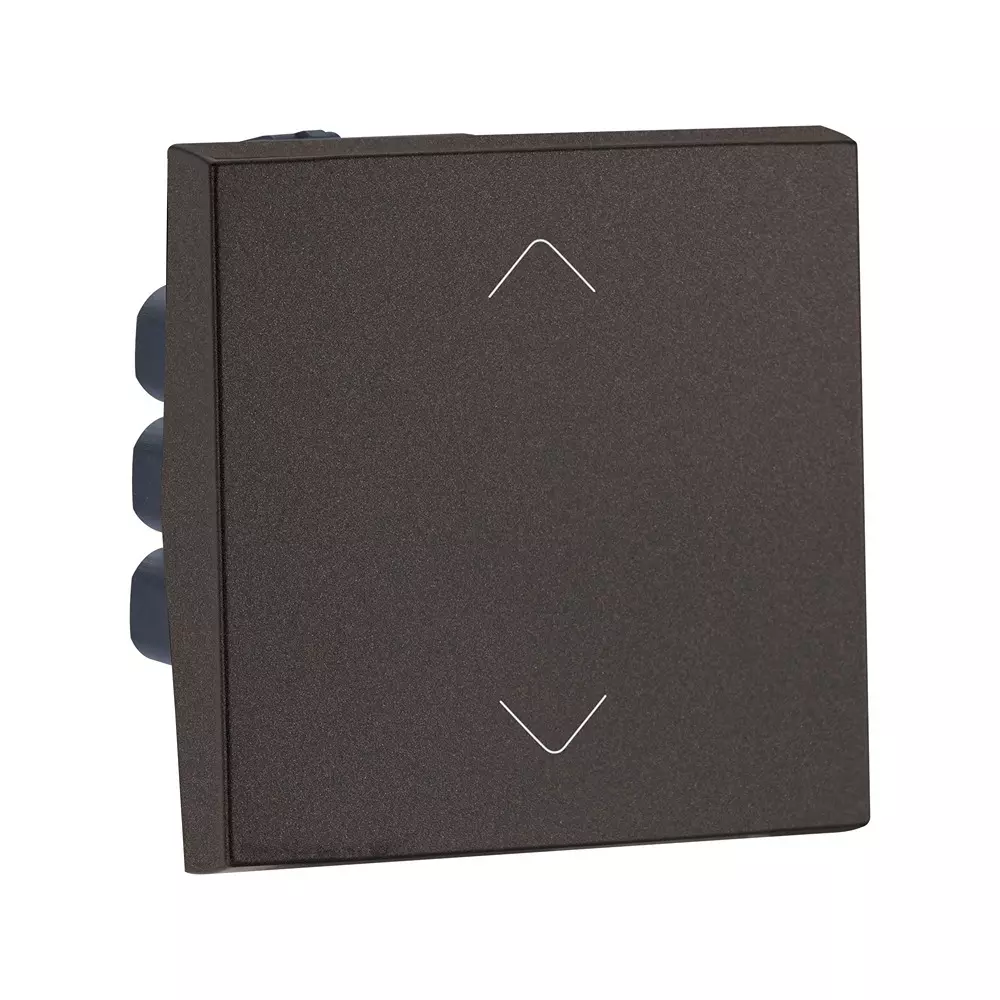 Legrand Myrius Switch 10 A 230 V AC, 2 Ways 2 Module Plastic Body and Charcoal Grey Color, 679406