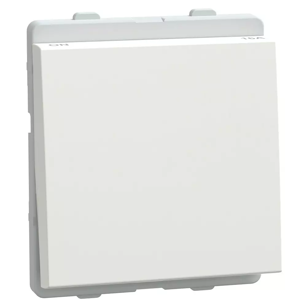 Schneider Electric Livia Series 1 Way Switch 16 A Current 2 Module 240 V AC Operational Voltage & White Color, P1121_NP