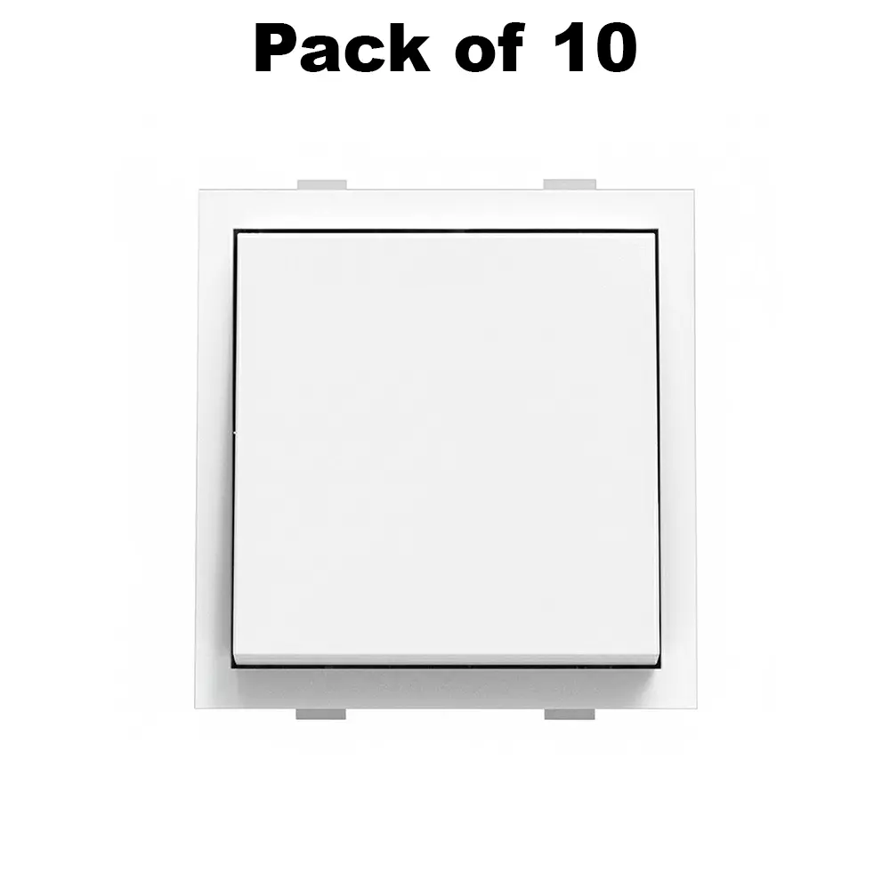K9 Deluxe Switch 1 Way 2 Module 6 Amp White, 9008D (Pack of 10)
