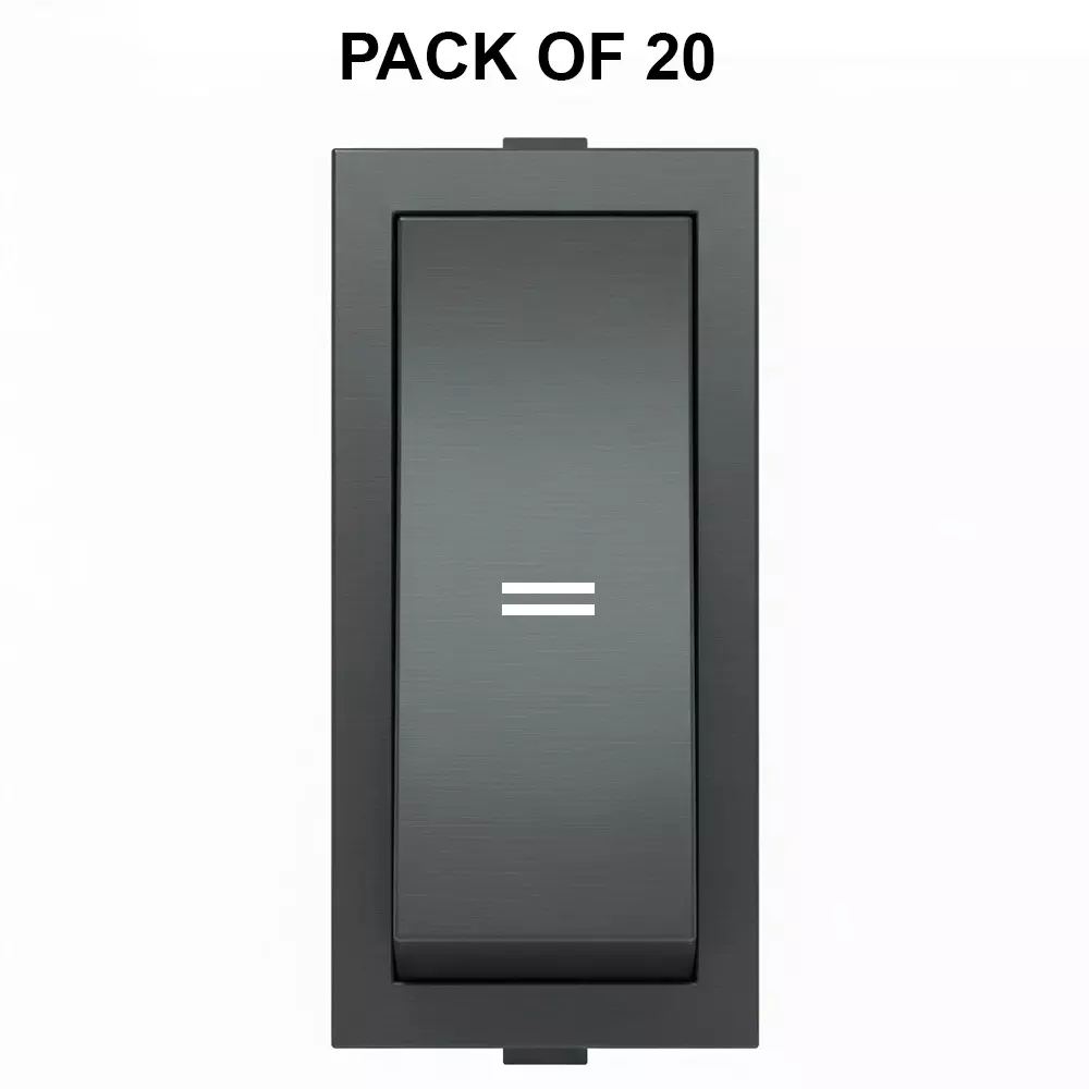 K9 Rocker Switch 2 Way 1 Module 20 Amp Grey, 9116 (Pack of 20)