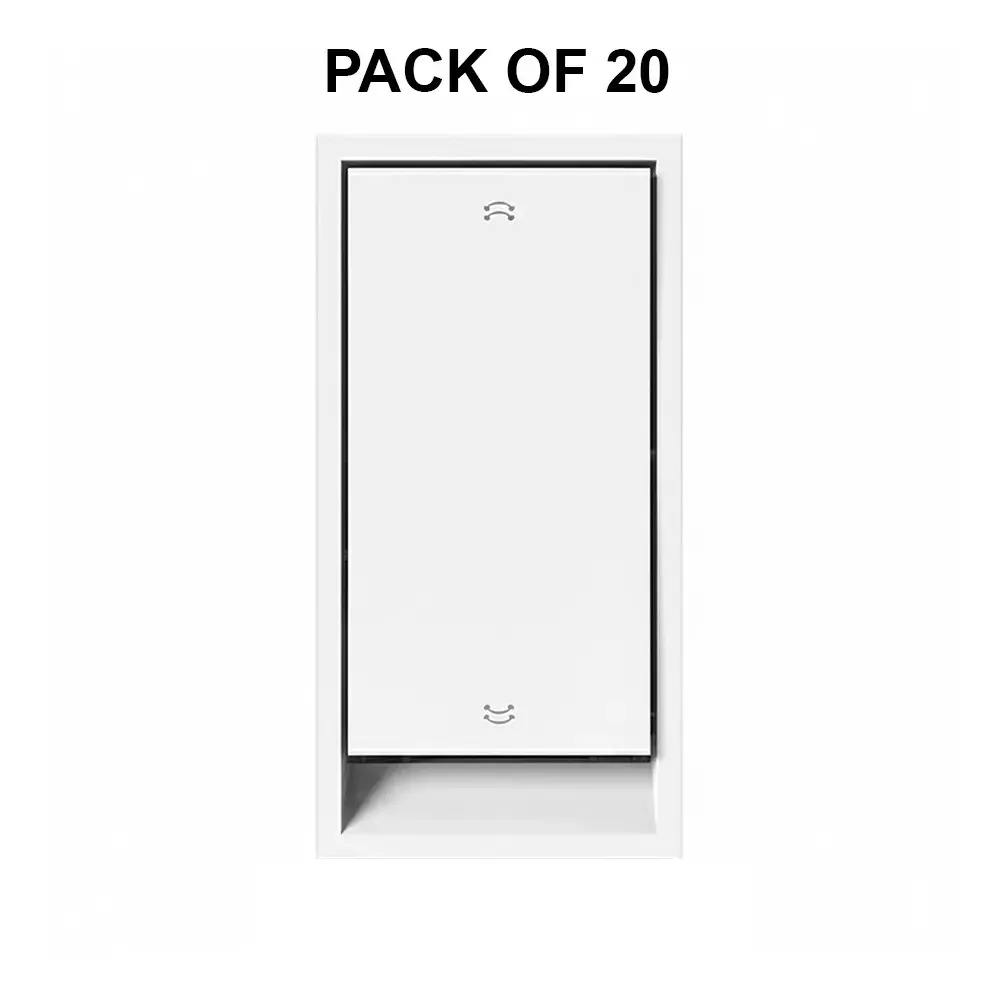 K9 Evoq Neo Switch 2 Way 6 Amp 1 Module White, 9382 (Pack of 20)