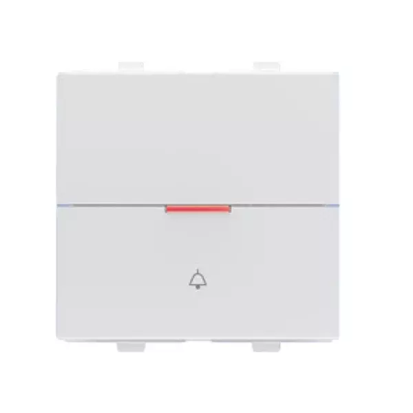 Anchor Penta Modular Bell Push Thin Slim Flat Switch 2 Module 6 Amp White, 65166 (Pack of 10)