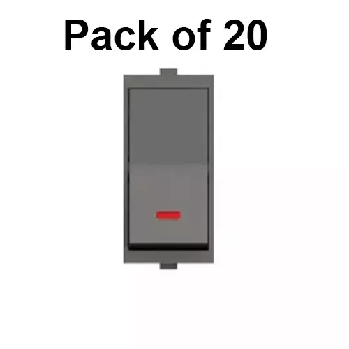 cona-rise-switch-with-indicator-olive-pro-grey-6-amp-1-way-mr-104-pack-of-20-pcs