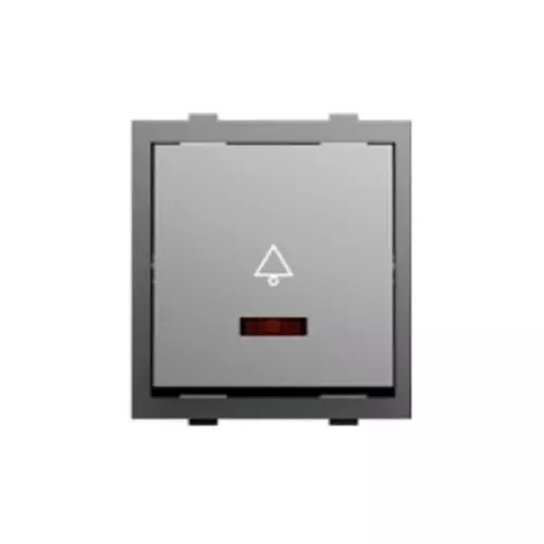 Cona Dual Bell Push Switch With Indicator Olive, M -118 (Pack of 10 Pcs)