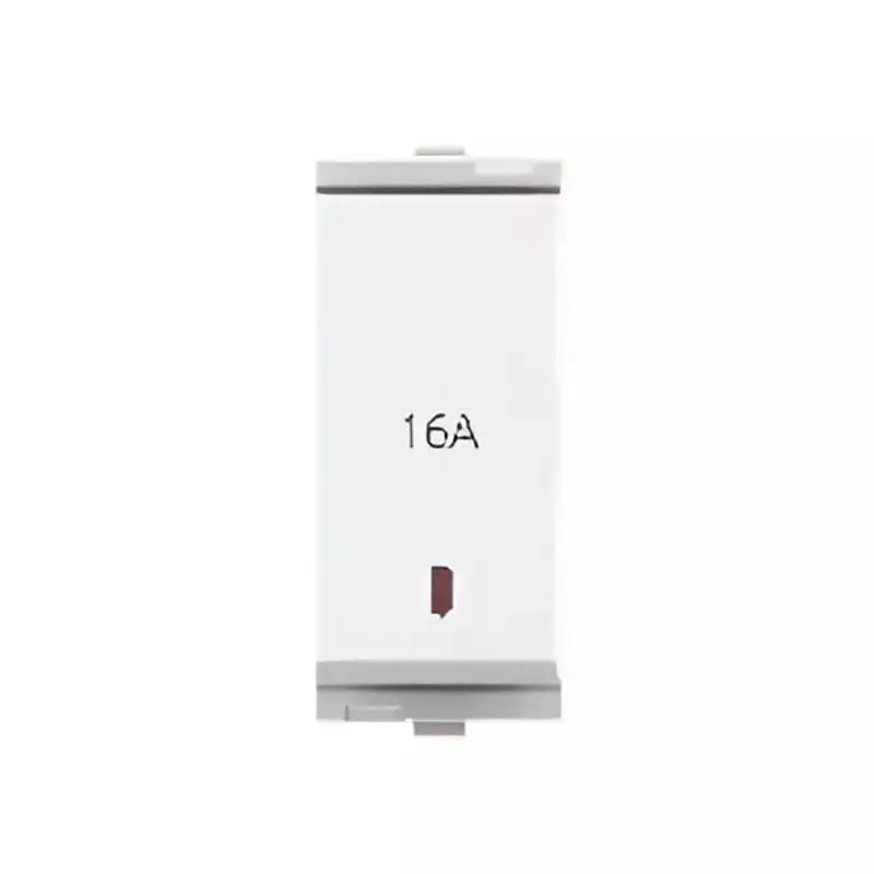 Cona Swing Switch with Indicator Oura Series White 16 Amp, 1 Way, OR-108 (Pack of 20 Pcs)