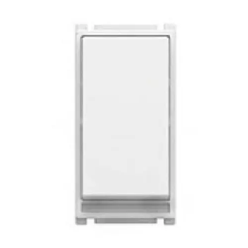 Goldmedal Air Aero Switch 240 V Absolute White 10 A Current 1 Module for Commecial and Industrial Use, 181001